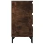 Mesita de noche madera contrachapada roble ahumado 40x35x70 cm de vidaXL, Mesitas de noche - Ref: Foro24-819673, Precio: 55,0...