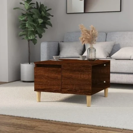 Mesa de centro madera contrachapada roble marrón 55x55x36,5 cm de vidaXL, Mesas de centro - Ref: Foro24-821083, Precio: 36,91...