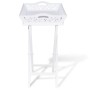 Mesa auxiliar con bandeja blanca de vidaXL, Mesas auxiliares - Ref: Foro24-241148, Precio: 74,77 €, Descuento: %