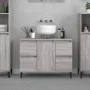 Sonoma gray plywood sink cabinet 80x33x60 cm by vidaXL, bathroom vanities - Ref: Foro24-821282, Price: 94,43 €, Discount: %
