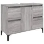 Sonoma gray plywood sink cabinet 80x33x60 cm by vidaXL, bathroom vanities - Ref: Foro24-821282, Price: 94,43 €, Discount: %