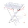 Beistelltisch mit weißem Tablett von vidaXL, Seitentische - Ref: Foro24-241148, Preis: 79,27 €, Rabatt: %