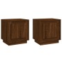 Nightstand 2 pcs oak brown plywood 44x35x45cm by vidaXL, Nightstands - Ref: Foro24-819851, Price: 59,54 €, Discount: %