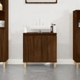Plywood oak brown bathroom cabinet 58x33x60 cm by vidaXL, bathroom vanities - Ref: Foro24-821259, Price: 49,03 €, Discount: %