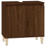 Plywood oak brown bathroom cabinet 58x33x60 cm by vidaXL, bathroom vanities - Ref: Foro24-821259, Price: 50,47 €, Discount: %