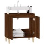 Plywood oak brown bathroom cabinet 58x33x60 cm by vidaXL, bathroom vanities - Ref: Foro24-821259, Price: 50,47 €, Discount: %