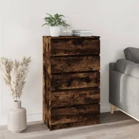 Kommode aus geräuchertem Eichensperrholz 60x36x103 cm von vidaXL, Schubladen - Ref: Foro24-823021, Preis: 108,21 €, Rabatt: %