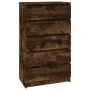 Kommode aus geräuchertem Eichensperrholz 60x36x103 cm von vidaXL, Schubladen - Ref: Foro24-823021, Preis: 108,21 €, Rabatt: %