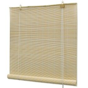 Natural bamboo roller blinds 80x160 cm by vidaXL, Blinds and blinds - Ref: Foro24-241320, Price: 19,14 €, Discount: %