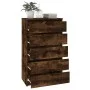 Kommode aus geräuchertem Eichensperrholz 60x36x103 cm von vidaXL, Schubladen - Ref: Foro24-823021, Preis: 108,21 €, Rabatt: %