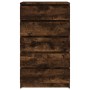 Cómoda de madera contrachapada roble ahumado 60x36x103 cm