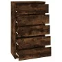 Kommode aus geräuchertem Eichensperrholz 60x36x103 cm von vidaXL, Schubladen - Ref: Foro24-823021, Preis: 108,21 €, Rabatt: %
