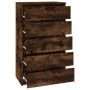 Kommode aus geräuchertem Eichensperrholz 60x36x103 cm von vidaXL, Schubladen - Ref: Foro24-823021, Preis: 115,05 €, Rabatt: %