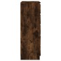 Cómoda de madera contrachapada roble ahumado 60x36x103 cm