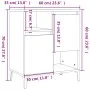 Weißes Sperrholz-Sideboard 60x35x70 cm von vidaXL, Sideboards - Ref: Foro24-821148, Preis: 59,92 €, Rabatt: %