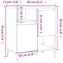 Weißes Sperrholz-Sideboard 60x35x70 cm von vidaXL, Sideboards - Ref: Foro24-821148, Preis: 60,68 €, Rabatt: %
