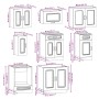 Mueble cocina Kalmar roble ahumado 8 pzas madera contrachapada