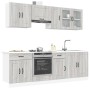 Mueble cocina Kalmar sonoma gris 8 pzas madera contrachapada