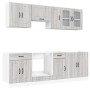 Mueble cocina Kalmar sonoma gris 8 pzas madera contrachapada