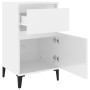 Nachttische 2 Einheiten glänzend weiß 40x35x70 cm von vidaXL, Nachttische - Ref: Foro24-819713, Preis: 88,81 €, Rabatt: %