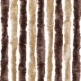 Cortina mosquitera beige y marrón claro chenilla 90x220 cm