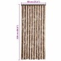Cortina mosquitera beige y marrón claro chenilla 90x220 cm