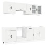 Mueble de cocina Kalmar blanco 8 piezas madera contrachapada