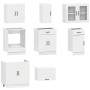 Mueble de cocina Kalmar blanco 8 piezas madera contrachapada