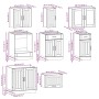 Mueble de cocina Kalmar blanco 8 piezas madera contrachapada