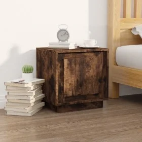 Nachttisch aus geräuchertem Eichensperrholz, 44 x 35 x 45 cm von vidaXL, Nachttische - Ref: Foro24-819846, Preis: 30,99 €, Ra...
