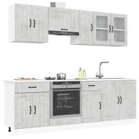 Conjunto de armarios de cocina "Lucca" de 8 piezas en madera de