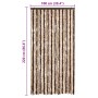 Cortina mosquitera beige y marrón claro 100x220 cm chenilla