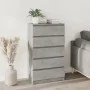 Kommode aus betongrauem Sperrholz, 60 x 36 x 103 cm von vidaXL, Schubladen - Ref: Foro24-823020, Preis: 107,81 €, Rabatt: %