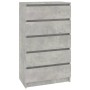 Cajonera de madera contrachapada gris hormigón 60x36x103 cm de vidaXL, Cajoneras - Ref: Foro24-823020, Precio: 112,00 €, Desc...