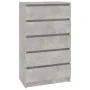 Kommode aus betongrauem Sperrholz, 60 x 36 x 103 cm von vidaXL, Schubladen - Ref: Foro24-823020, Preis: 107,81 €, Rabatt: %