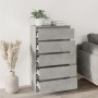 Cajonera de madera contrachapada gris hormigón 60x36x103 cm de vidaXL, Cajoneras - Ref: Foro24-823020, Precio: 112,00 €, Desc...