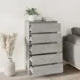 Kommode aus betongrauem Sperrholz, 60 x 36 x 103 cm von vidaXL, Schubladen - Ref: Foro24-823020, Preis: 107,81 €, Rabatt: %