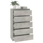 Cajonera de madera contrachapada gris hormigón 60x36x103 cm de vidaXL, Cajoneras - Ref: Foro24-823020, Precio: 112,00 €, Desc...