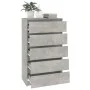 Kommode aus betongrauem Sperrholz, 60 x 36 x 103 cm von vidaXL, Schubladen - Ref: Foro24-823020, Preis: 107,81 €, Rabatt: %
