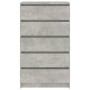 Cajonera de madera contrachapada gris hormigón 60x36x103 cm de vidaXL, Cajoneras - Ref: Foro24-823020, Precio: 112,00 €, Desc...