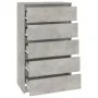 Kommode aus betongrauem Sperrholz, 60 x 36 x 103 cm von vidaXL, Schubladen - Ref: Foro24-823020, Preis: 107,81 €, Rabatt: %