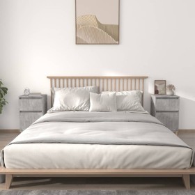 Bedside tables 2 pcs concrete gray 40x35x70 cm by vidaXL, Nightstands - Ref: Foro24-819701, Price: 77,26 €, Discount: %
