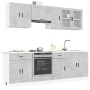 Conjunto de armarios de cocina "Porto" de 8 piezas en madera de