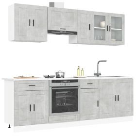 Conjunto de armarios de cocina "Porto" de 8 piezas en madera de