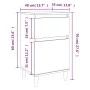 Bedside tables 2 pcs concrete gray 40x35x70 cm by vidaXL, Nightstands - Ref: Foro24-819701, Price: 76,33 €, Discount: %
