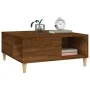 Mesa de centro madera contrachapada roble marrón 80x80x36,5 cm de vidaXL, Mesas de centro - Ref: Foro24-821099, Precio: 47,84...