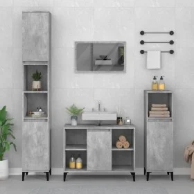 Concrete gray plywood sink cabinet 80x33x60cm by vidaXL, bathroom vanities - Ref: Foro24-821296, Price: 68,47 €, Discount: %