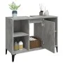 Betongrauer Sperrholz-Waschbeckenschrank, 80 x 33 x 60 cm von vidaXL, Badezimmerwaschtische - Ref: Foro24-821296, Preis: 68,4...