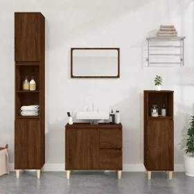 Badezimmerschrank aus braunem Eichensperrholz, 65 x 33 x 60 cm von vidaXL, Badezimmermöbel - Ref: Foro24-819827, Preis: 67,92...