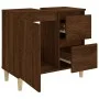 Badezimmerschrank aus braunem Eichensperrholz, 65 x 33 x 60 cm von vidaXL, Badezimmermöbel - Ref: Foro24-819827, Preis: 69,50...